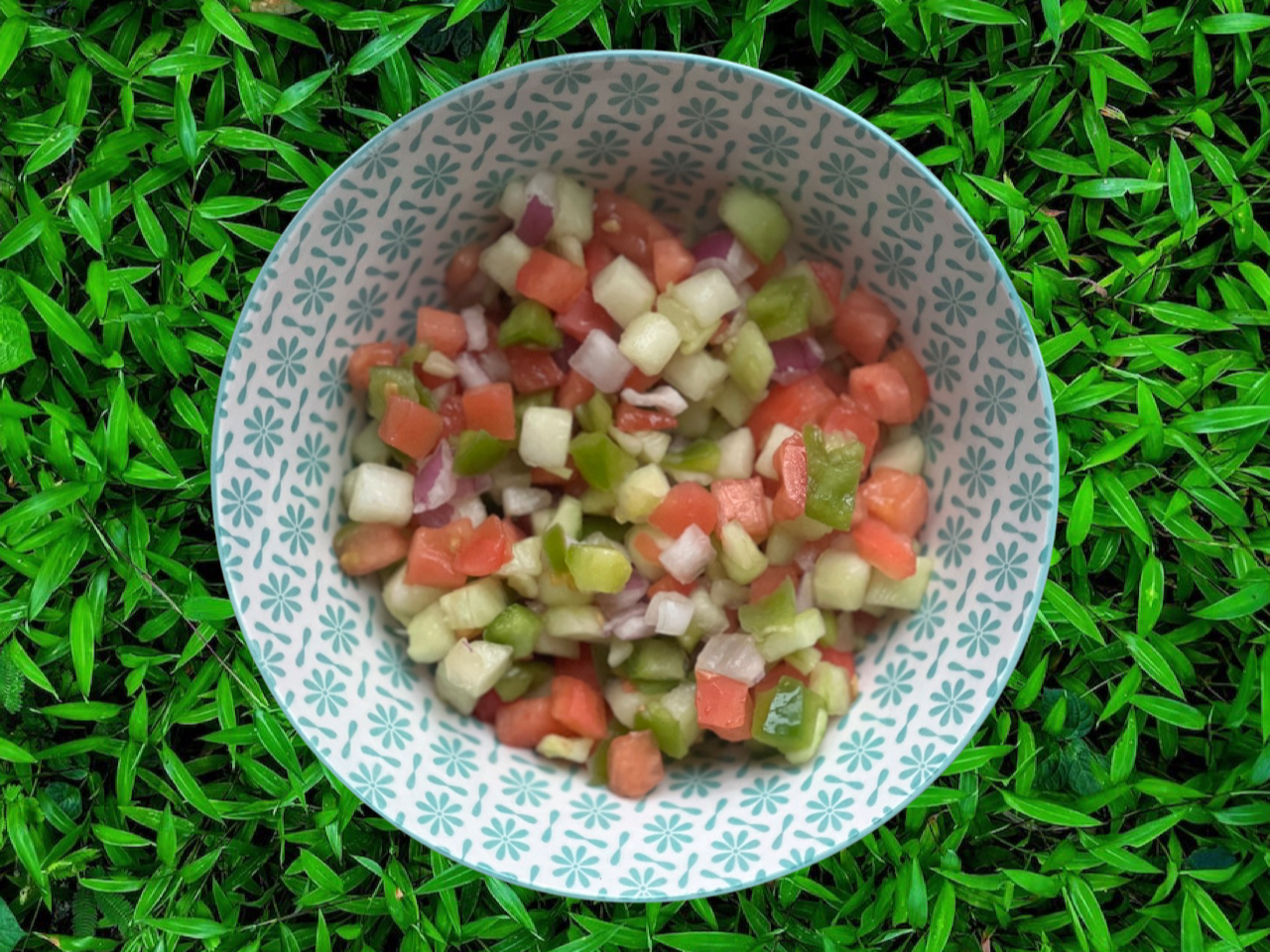 Shepherd's Salad with Red Wine Vinaigrette (available with or without feta and olives)