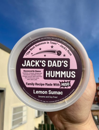 Jack's Dad's Hummus in 4 flavors ($10.99 each or $9.99 each for 2 or more!)