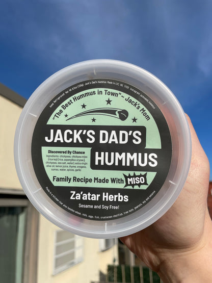 Jack's Dad's Hummus in 4 flavors ($10.99 each or $9.99 each for 2 or more!)